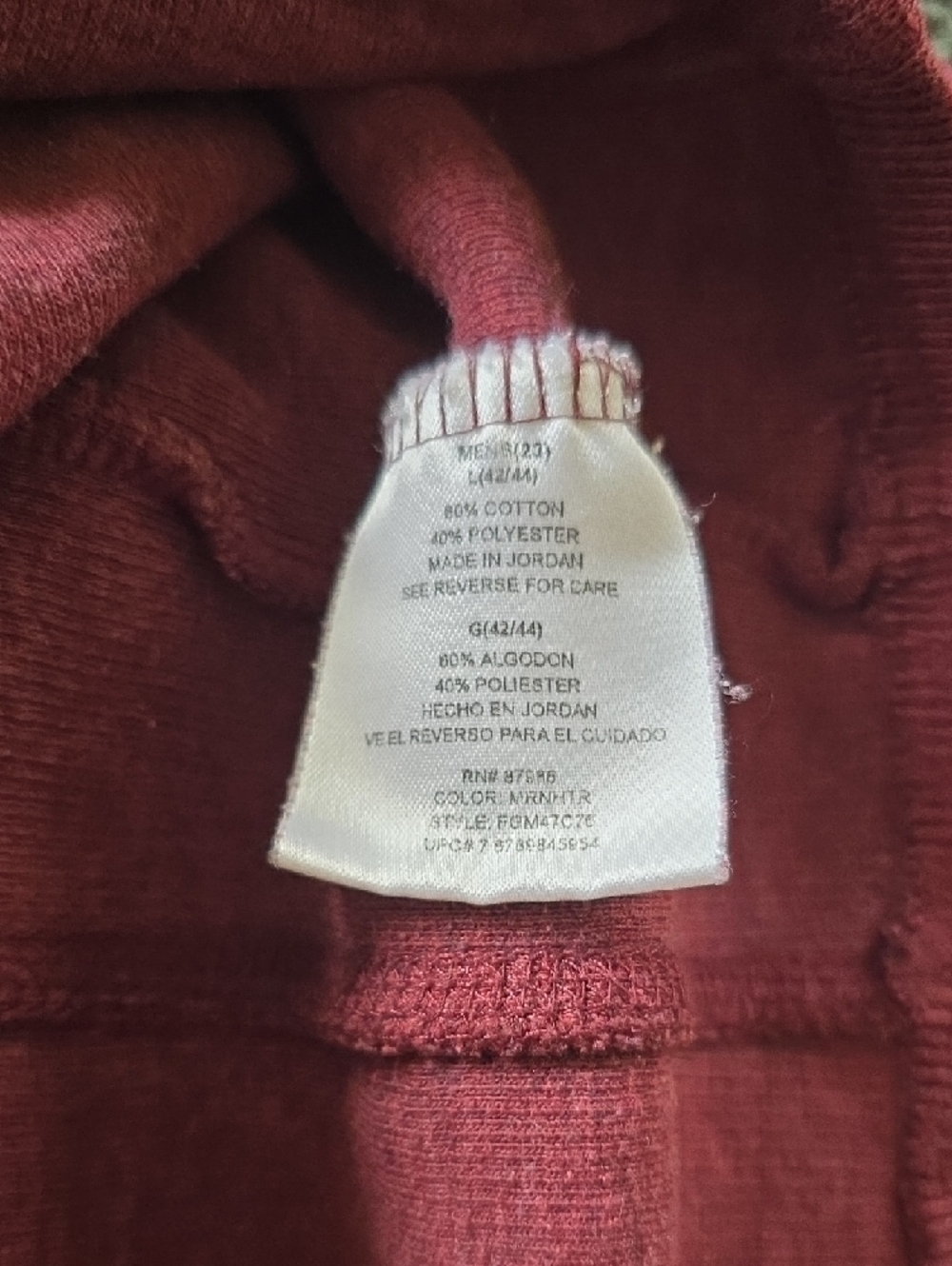 Men's V-Neck Lightweight Ribbed Sweater in Rust - Picture 7 of 9